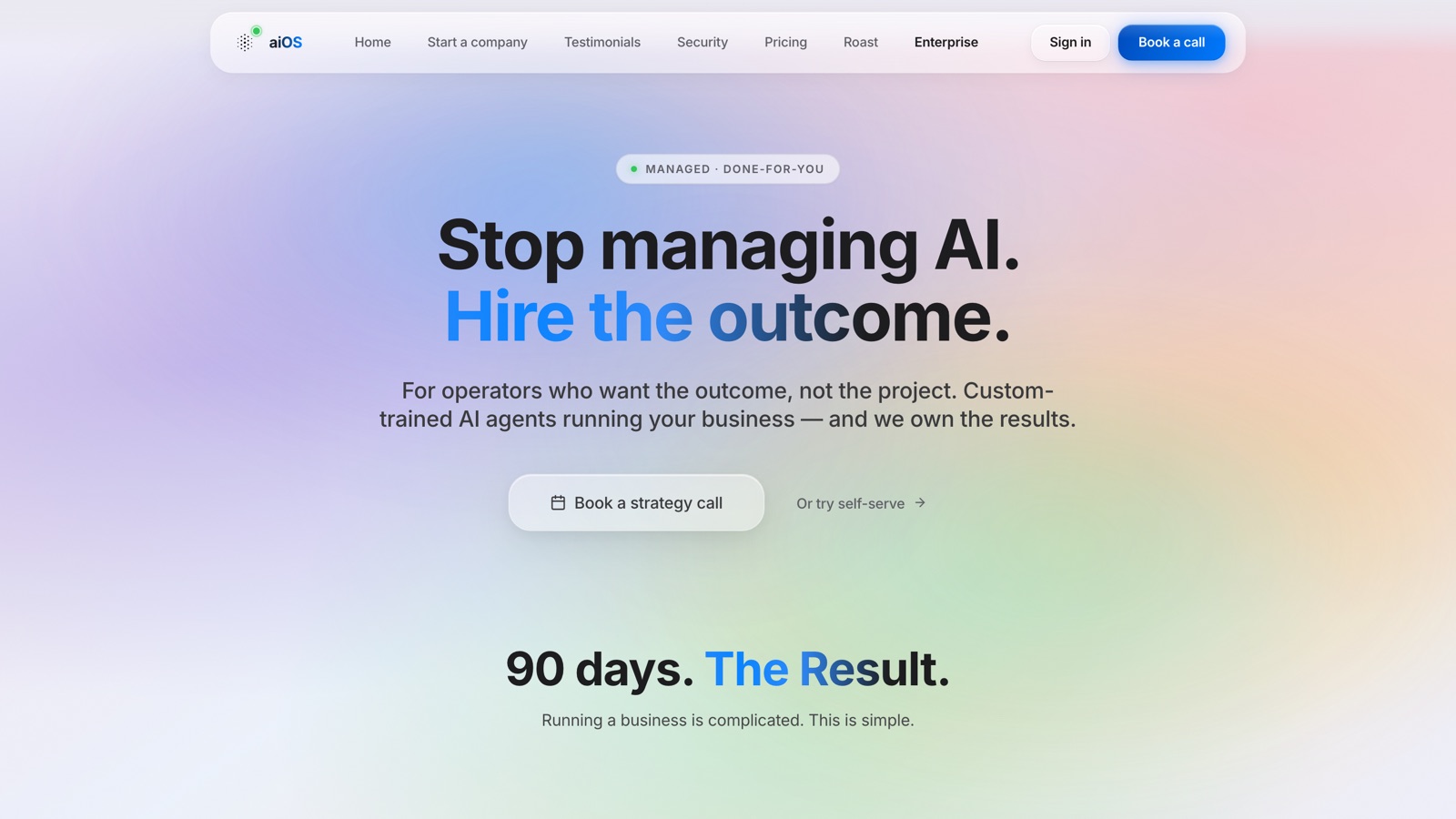 An AI operating system coordinating models, memory, and business tools